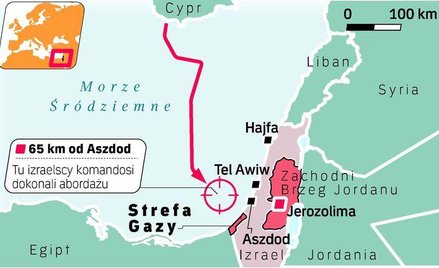 Statki Flotylli Wolności zamierzały przełamać izraelską blokadę Strefy Gazy. Na ich pokładzie znajdo