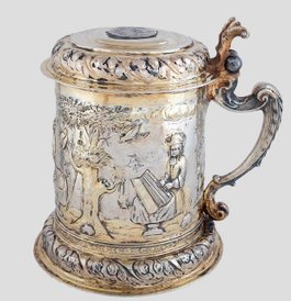 75 tys. zł to cena wywoławcza srebrnego gdańskiego kufla z XVII stulecia.