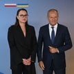 Premier Donald Tusk oraz premier Ukrainy Julia Swyrydenko na Konferencji na rzecz Odbudowy Ukrainy