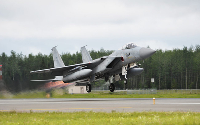 Samolot myśliwski Boeing F-15J Japońskich Powietrznych Sił Samoobrony. Fot./USAF.