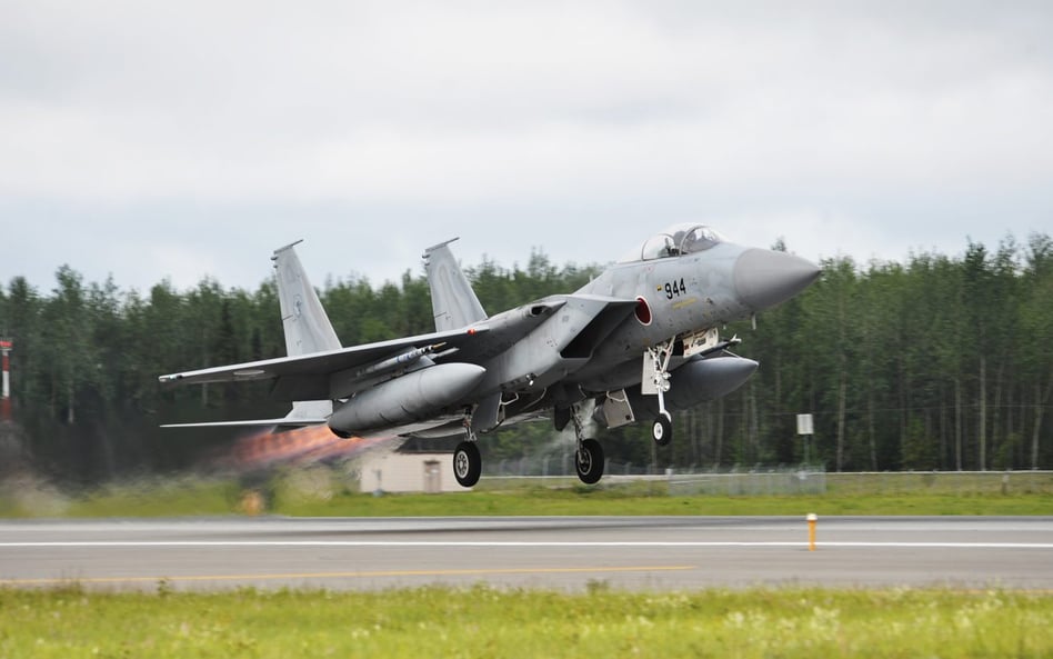 Samolot myśliwski Boeing F-15J Japońskich Powietrznych Sił Samoobrony. Fot./USAF.