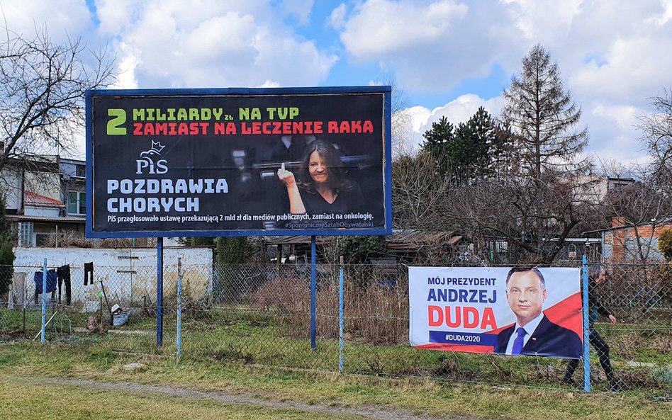 W ramach kampanii Spontanicznego Sztabu Obywatelskiego pojawiło się około 180 takich billboardów