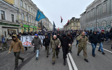 Protest nacjonalistycznych organizacji w Kijowie 18 lutego
