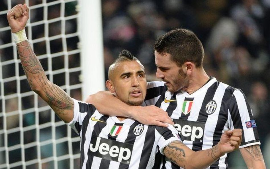 Arturo Vidal, bohater Juventusu świętuje pierwszego gola