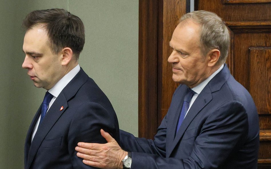 Minister finansów Andrzej Domański i premier Donald Tusk