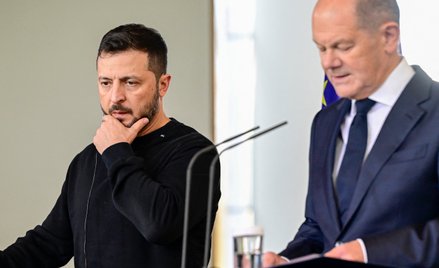 Prezydent Ukrainy Wołodymyr Zełenski i kanclerz Niemiec Olaf Scholz