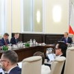 Premier Donald Tusk podczas posiedzenia rządu w KPRM w Warszawie