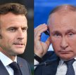 Prezydent Francji Emmanuel Macron i prezydent Rosji Władimir Putin
