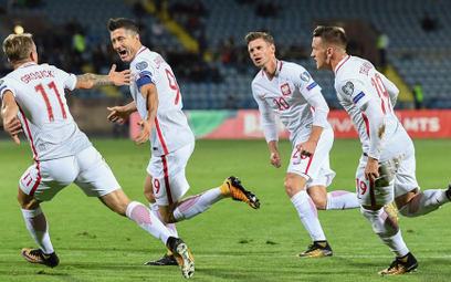 Kamil Grosicki, Robert Lewandowski, Łukasz Piszczek i Piotr Zieliński – oby takich chwil w Rosji był