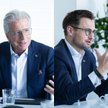 Wolfgang Kindl (L), członek zarządu Grupy Uniqa, i Marcin Nedwidek (P), prezes Uniqa w Polsce