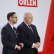 Prezes zarządu PKN ORLEN Daniel Obajtek oraz minister aktywów państwowych Jacek Sasin