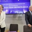 Kandydaci na stanowisko Rzecznika Praw Obywatelskich: Sylwia Gregorczyk-Abram (L) i Adam Borowski (P