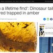 Ogon dinozaura sprzed 99 milionów lat odnaleziony w bursztynie