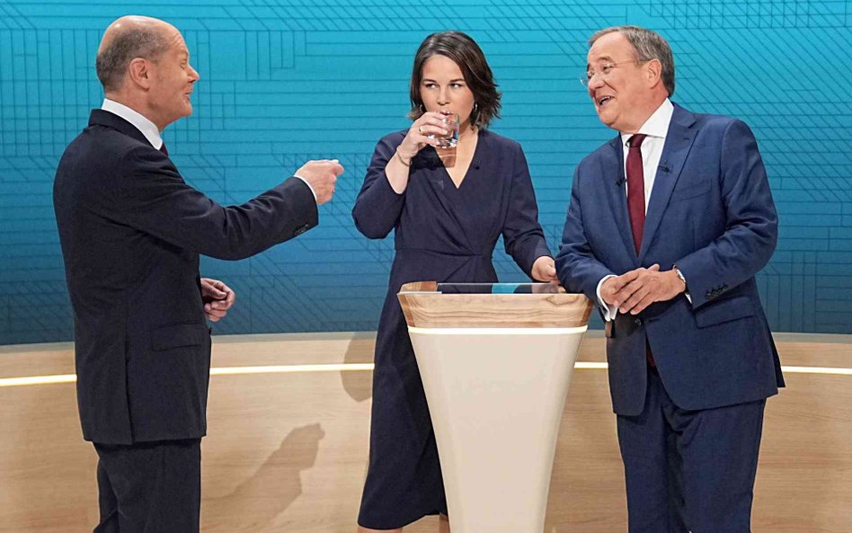 Olaf Scholz, Annalena Baerbock i Armin Laschet