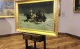 Przekazany Muzeum Narodowemu w Warszawie obraz „Zima - Odwrót Napoleona spod Moskwy” Alfreda Wierusz