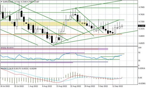 Wykres dzienny EURPLN