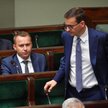 Odchodzący minister Michał Cieślak i premier Mateusz Morawiecki