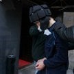 Podejrzany o zabójstwo pracownicy Uniwersytetu Warszawskiego wyprowadzany po zakończeniu przesłuchan