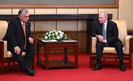 Spotkanie Władimira Putina z Viktore Orbánem w październiku 2023 r. w Pekinie