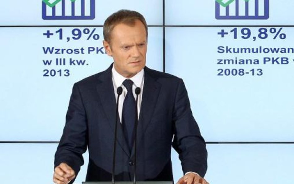 Donald Tusk liczy, że polska gospodarka będzie rozwijać się szybszym od prognoz